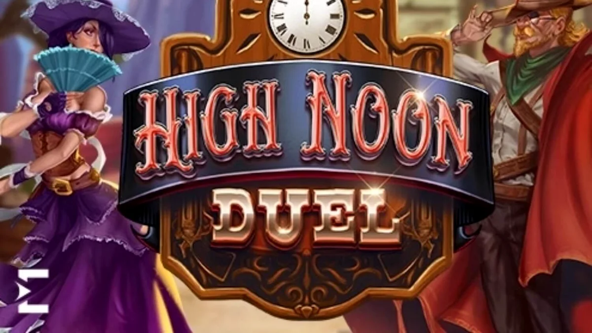 Tampilan visual slot High Noon Duel dengan tema Wild West yang intens
